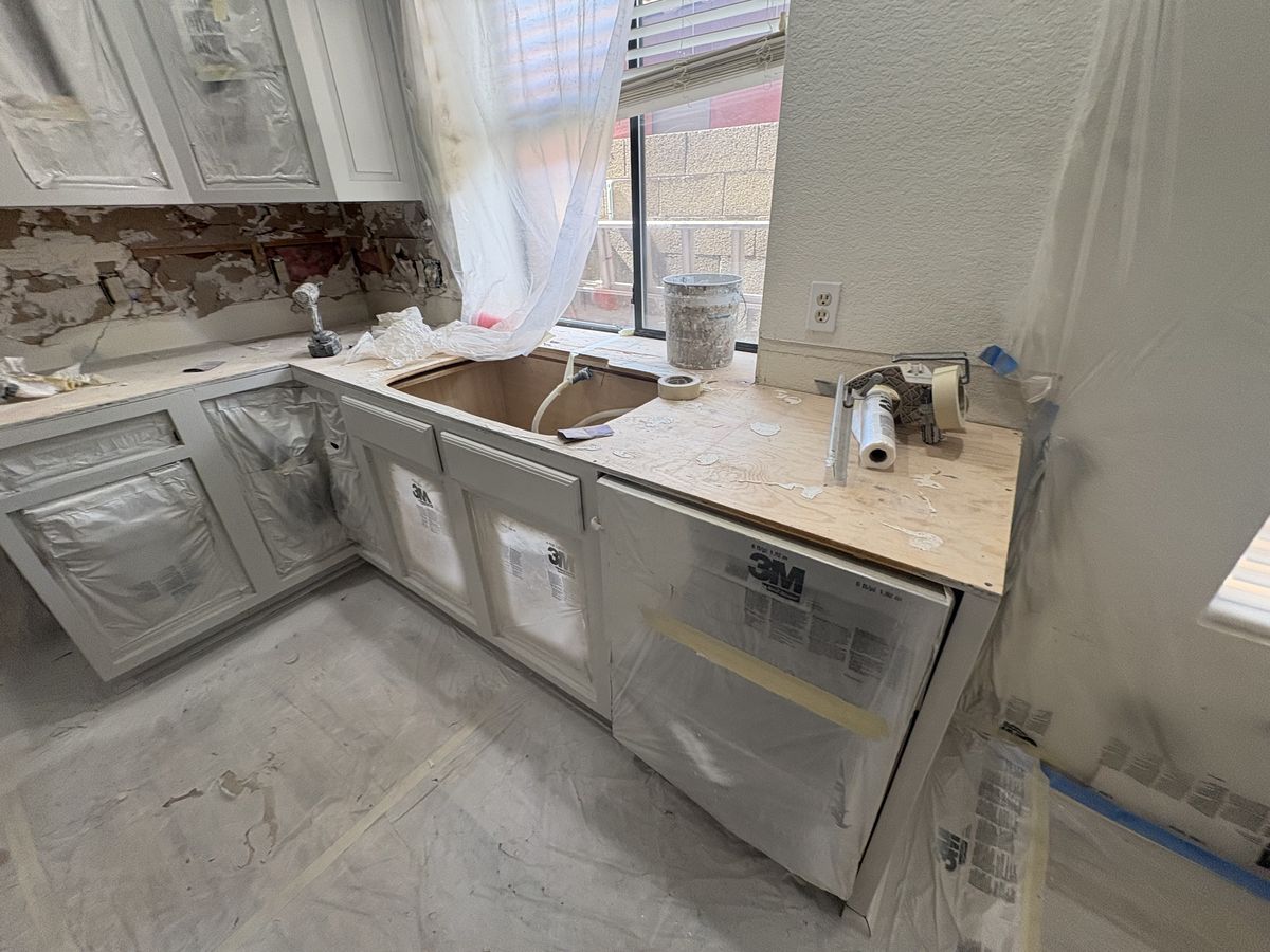 Base cabinets painted during a kitchen remodel — Royal Canyon Painting, Maricopa County AZ